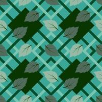 Tropical leaf in geometric shape seamless repeat pattern design for fabric textile print or wrapping paper vector