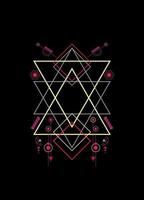 Sacred geometry ornament vector design elements for background