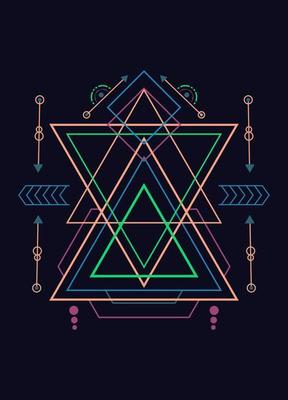 Sacred geometry ornament vector design elements for background