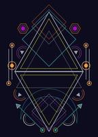 Sacred geometry ornament vector design elements for background