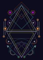 Sacred geometry ornament vector design elements for background