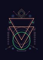 Sacred geometry ornament vector design elements for background
