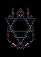 Sacred geometry ornament vector design elements for background