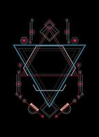 Sacred geometry ornament vector design elements for background