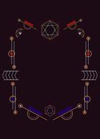 Sacred geometry ornament vector design elements for background
