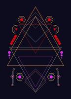 Sacred geometry ornament vector design elements for background