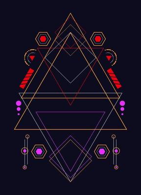 Sacred geometry ornament vector design elements for background