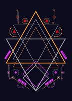 Sacred geometry ornament vector design elements for background