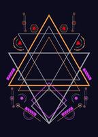 Sacred geometry ornament vector design elements for background