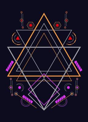 Sacred geometry ornament vector design elements for background