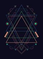 Sacred geometry ornament vector design elements for background