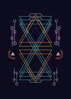 Sacred geometry ornament vector design elements for background