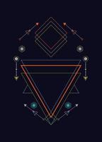 Sacred geometry ornament vector design elements for background