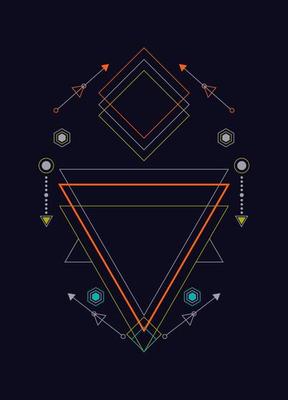 Sacred geometry ornament vector design elements for background