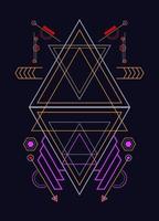 Sacred geometry ornament vector design elements for background