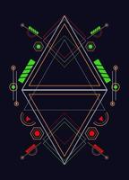Sacred geometry ornament vector design elements for background