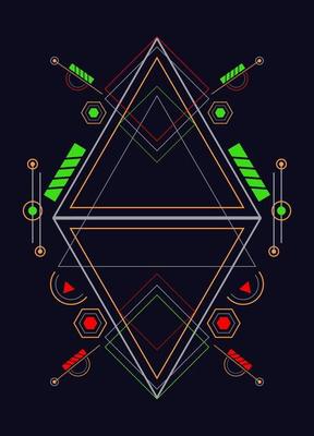 Sacred geometry ornament vector design elements for background