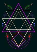 Sacred geometry ornament vector design elements for background