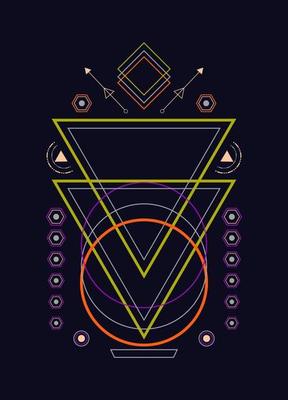 Sacred geometry ornament vector design elements for background