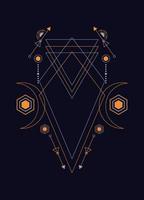 Sacred geometry ornament vector design elements for background