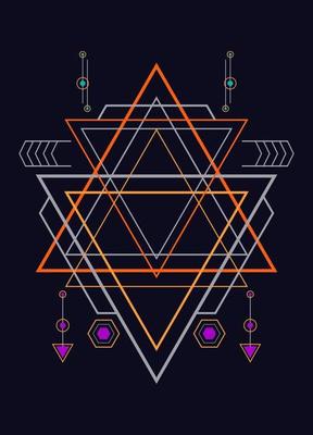 Sacred geometry ornament vector design elements for background