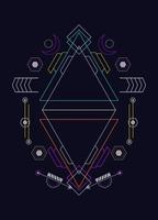 Sacred geometry ornament vector design elements for background