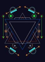 Sacred geometry ornament vector design elements for background