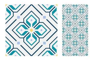 patrones de azulejos vintage antiguo diseño sin costuras vector