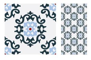 vintage tiles patterns antique seamless design vector