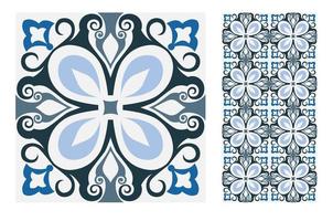 patrones de azulejos vintage antiguo sin costura vector