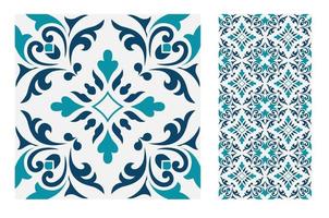 vintage tiles patterns antique seamless vector