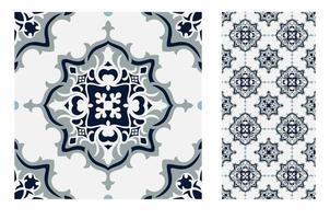 vintage tiles patterns antique seamless vector