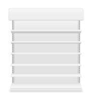 shelving rack for store trading empty template for design stock vector illustration isolated on white background