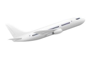 Ilustración de vector de stock de avión de pasajeros aislado sobre fondo blanco