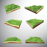 Vector Low polygon 3D slope land