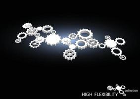 vector file of gears for mechanical background