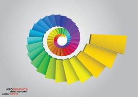 Spiral step infographics vector