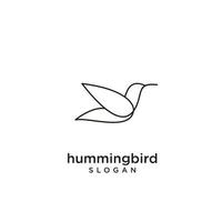 Hummingbird line abstract simple modern logo icon design vector