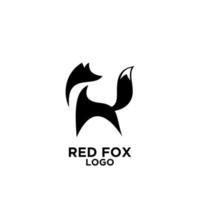 abstract premium black fox vector logo icon illustration design