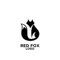 abstract premium black fox vector logo icon illustration design