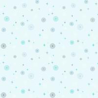 Pattern with snowflakes in different colors and sizes vector