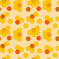Vector honeycomb orange continuous pattern