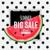 Abstract Summer Sale Background with Watermelon vector