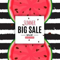 Abstract Summer Sale Background with Watermelon vector