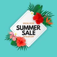Summer sale poster vector