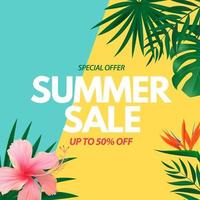 Summer sale poster vector