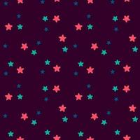 Seamless pattern with colored stars vector