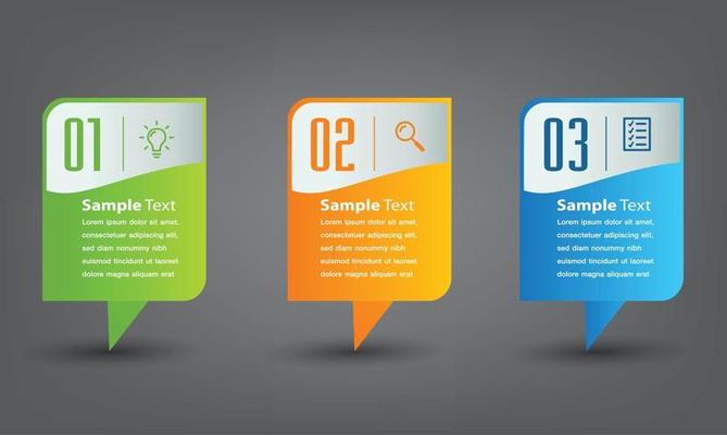modern text box template banner Infographics