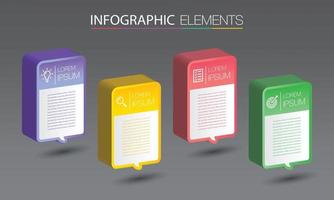 modern text box template banner Infographics vector