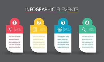 modern text box template banner Infographics vector